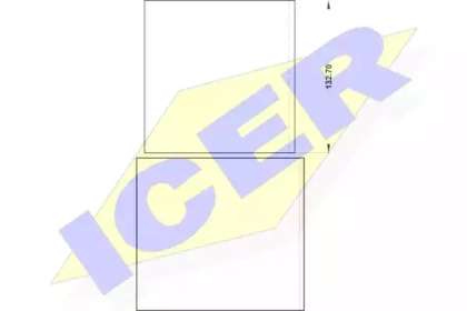 Комплект тормозных башмаков, барабанные тормоза ICER 21 7949 00